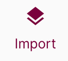 A close up of the import button.