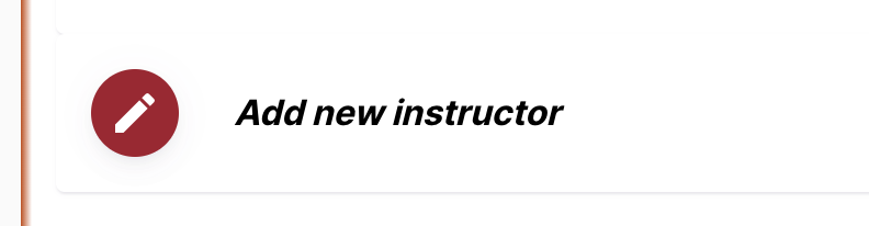 A close-up of the "Add new instructor" button from the outline editor.