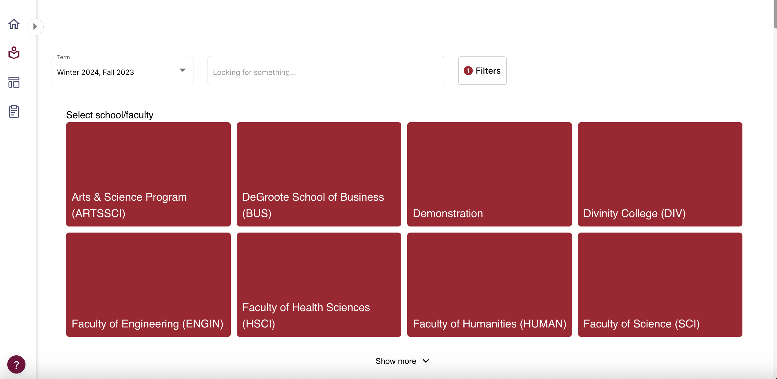 The New View of the Course Outline Library.